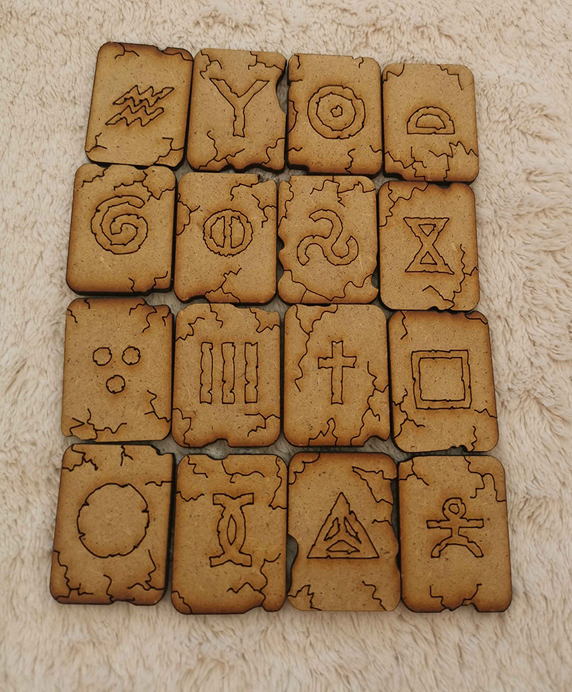 Lot de 16 Runes.