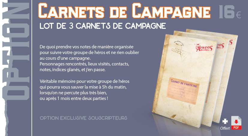 Carnet de campagne (x3)