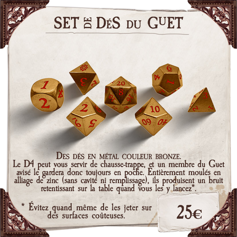 Le set de dés du Guet