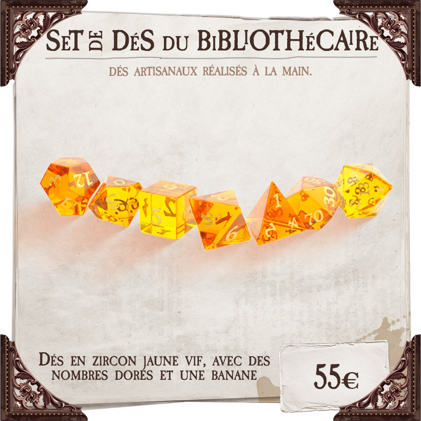 Set de dés du Bibliothécaire