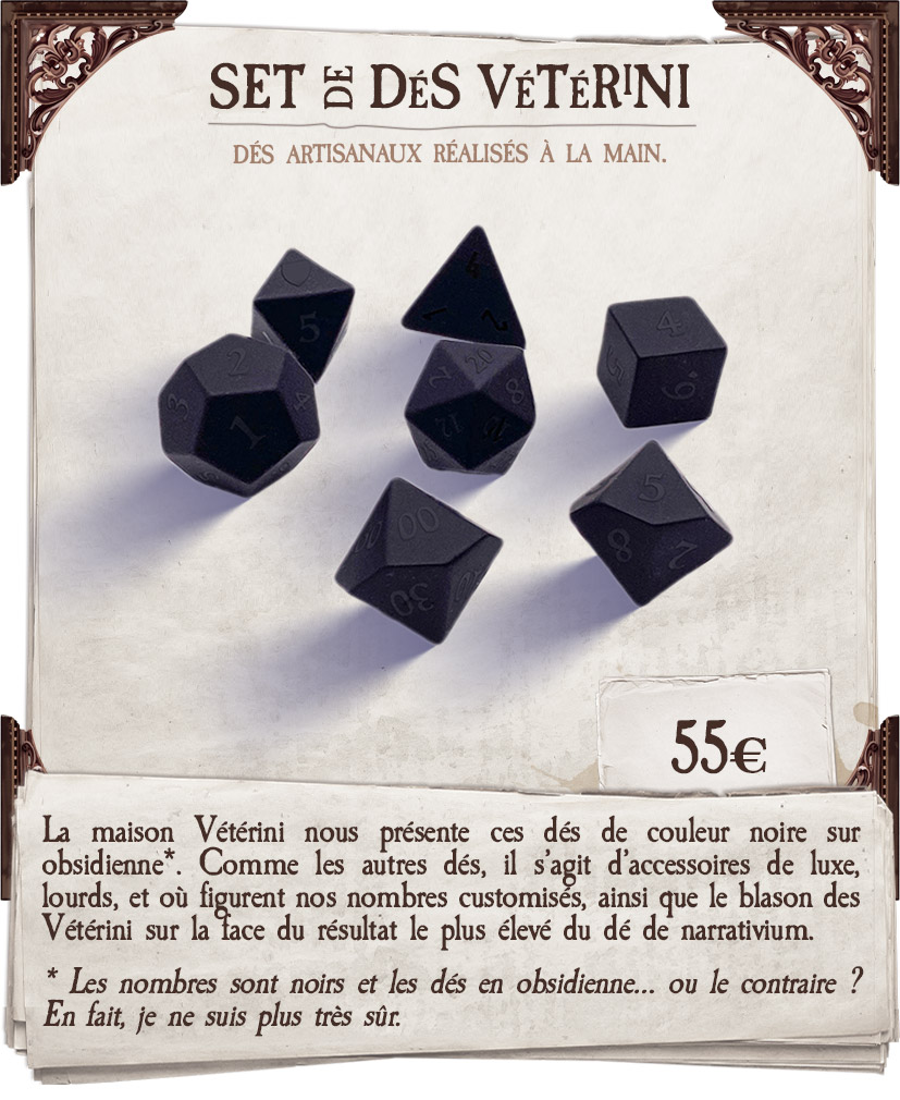 Set de dés Vétérini