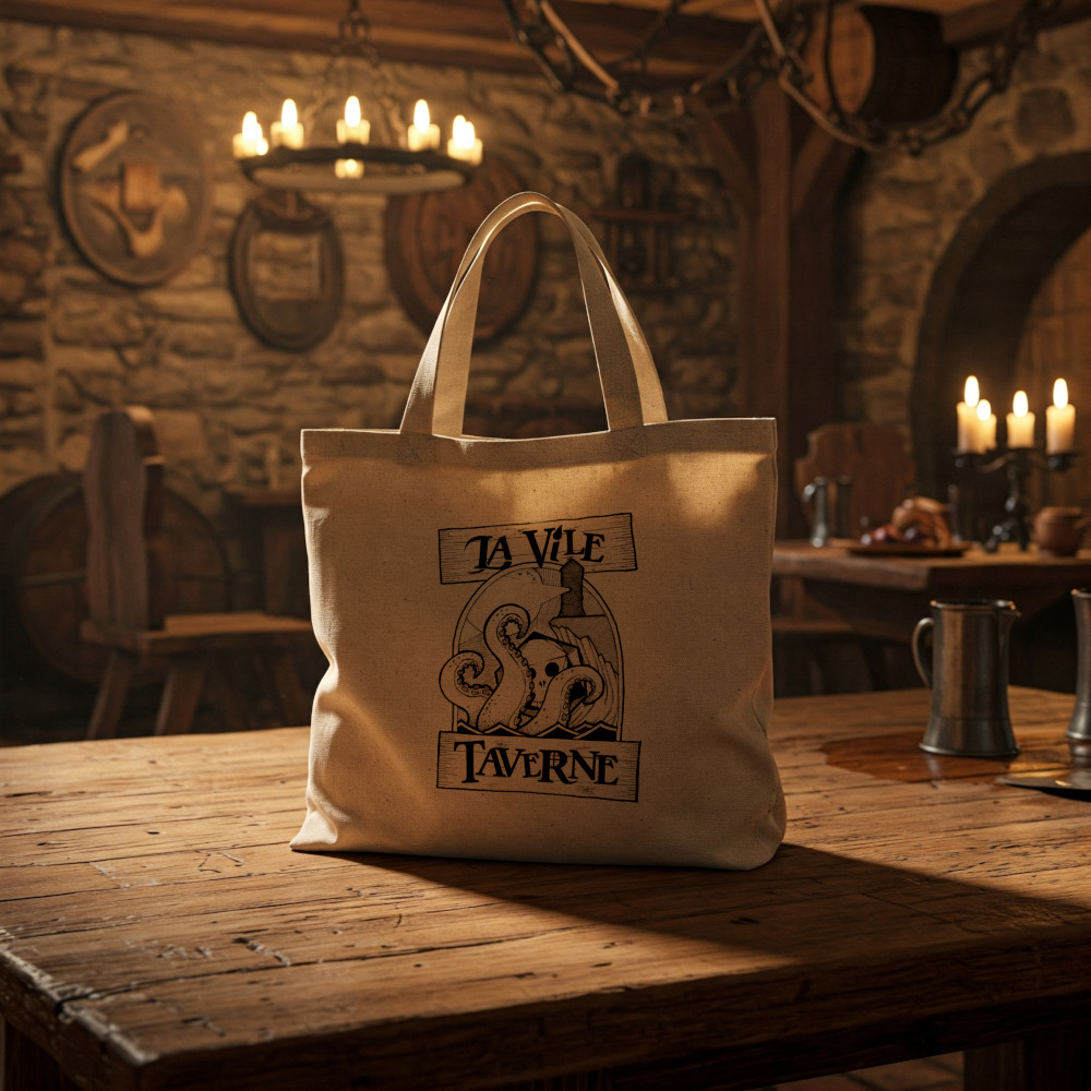 Totebag naturel La Vile Taverne