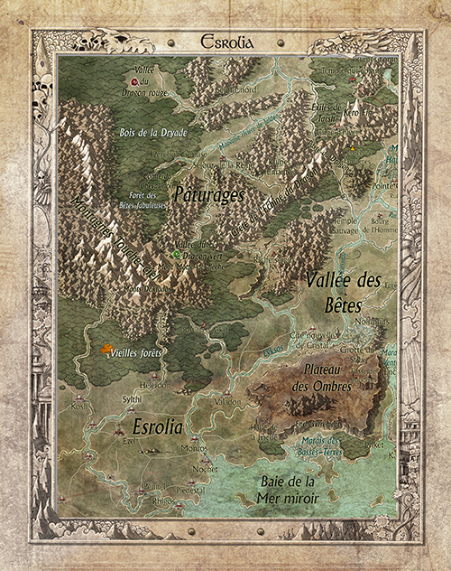 Carte en tissu : Esrolia (64x80 cm)