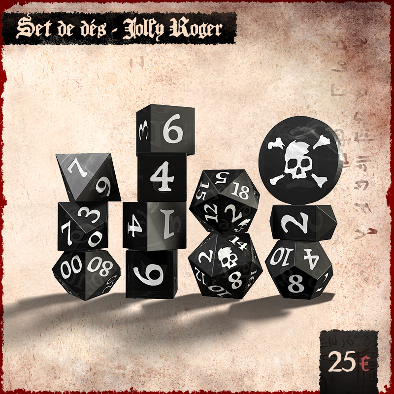 Set de dés - Jolly Roger