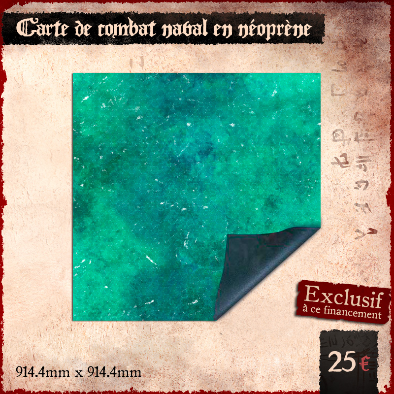 Carte de combat naval en néoprène