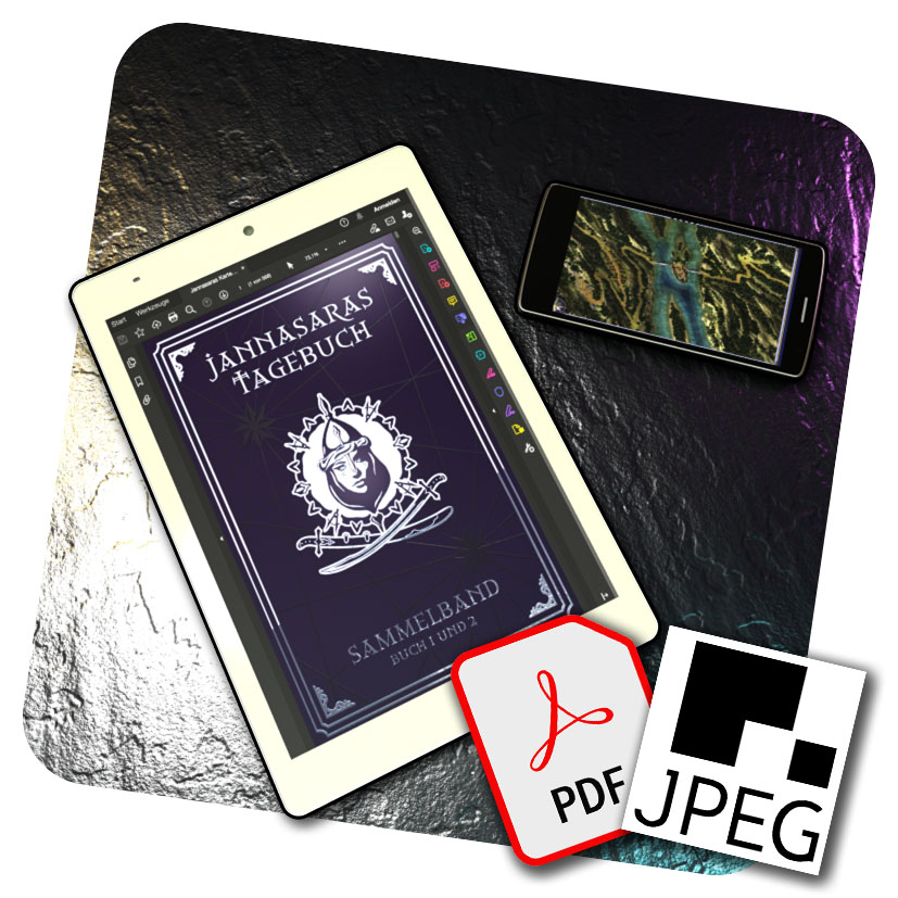 Jannasaras Kartentasche – E-Book und digitale Karten