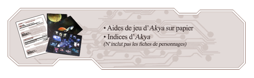 [ACCESSOIRE] Akya - Indices imprimés sur papier