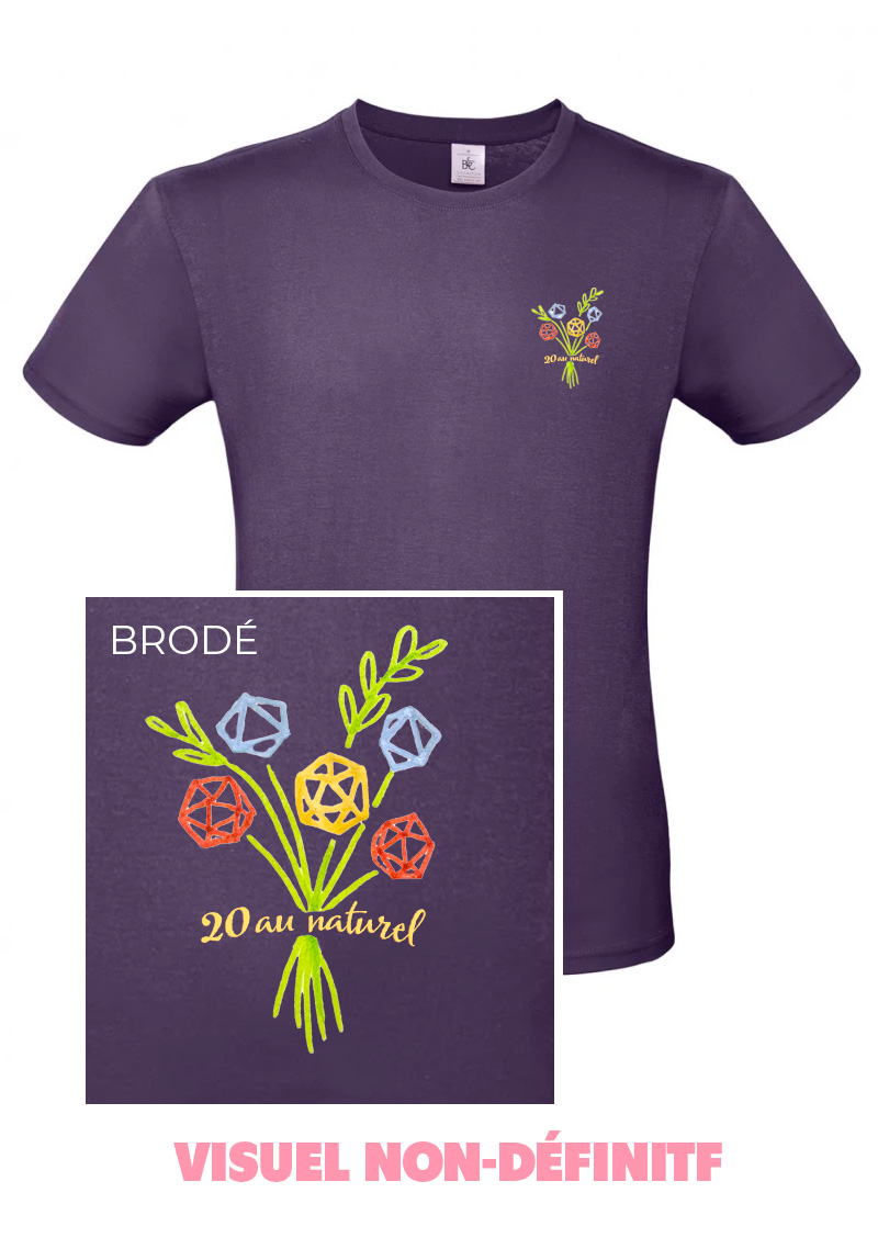 T-Shirt 20 au naturel - Violet