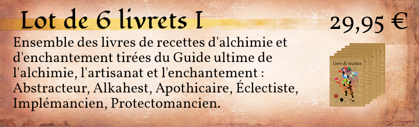 6 livrets recettes guide ultime alchimie et enchantement