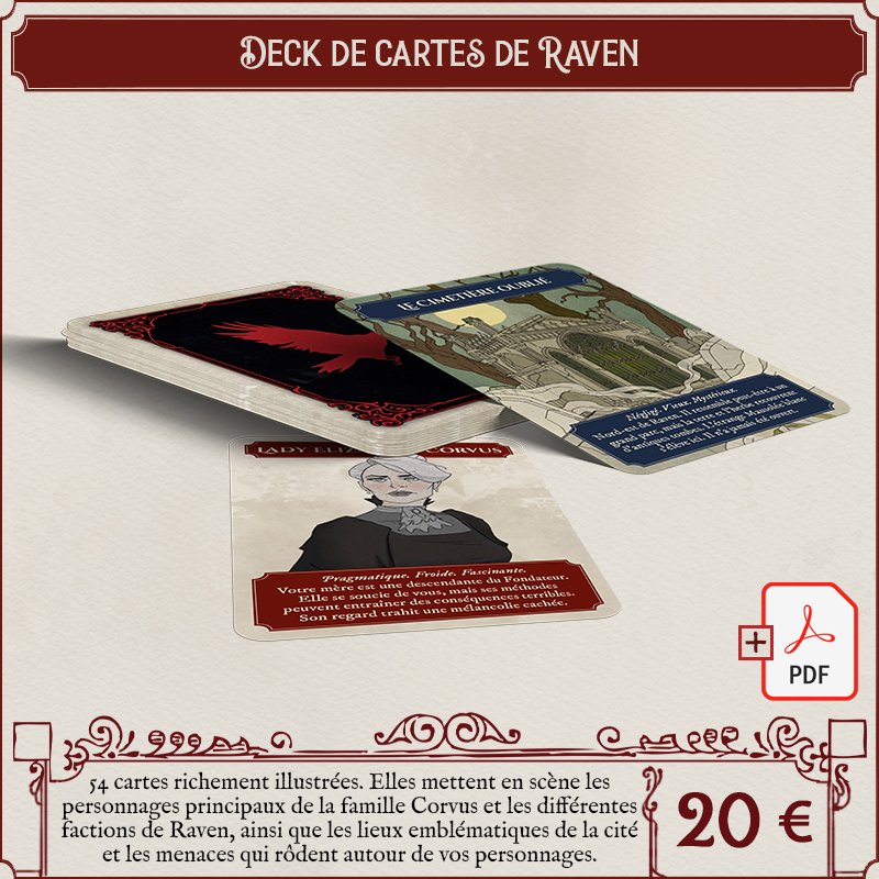 Deck de cartes de Raven