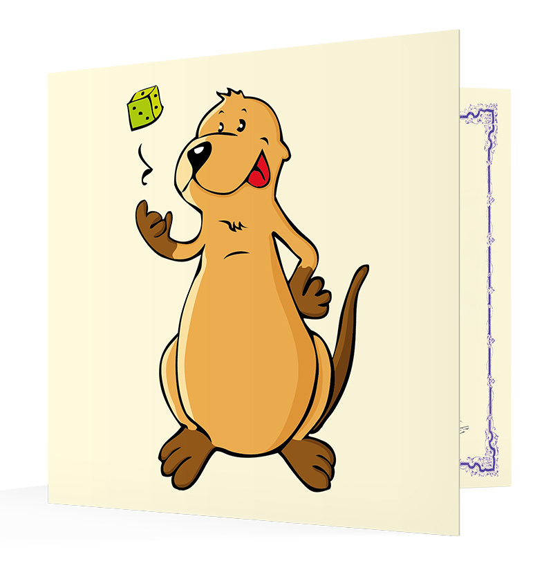 Paquet cadeau et carte Loutre avec message personnalisée