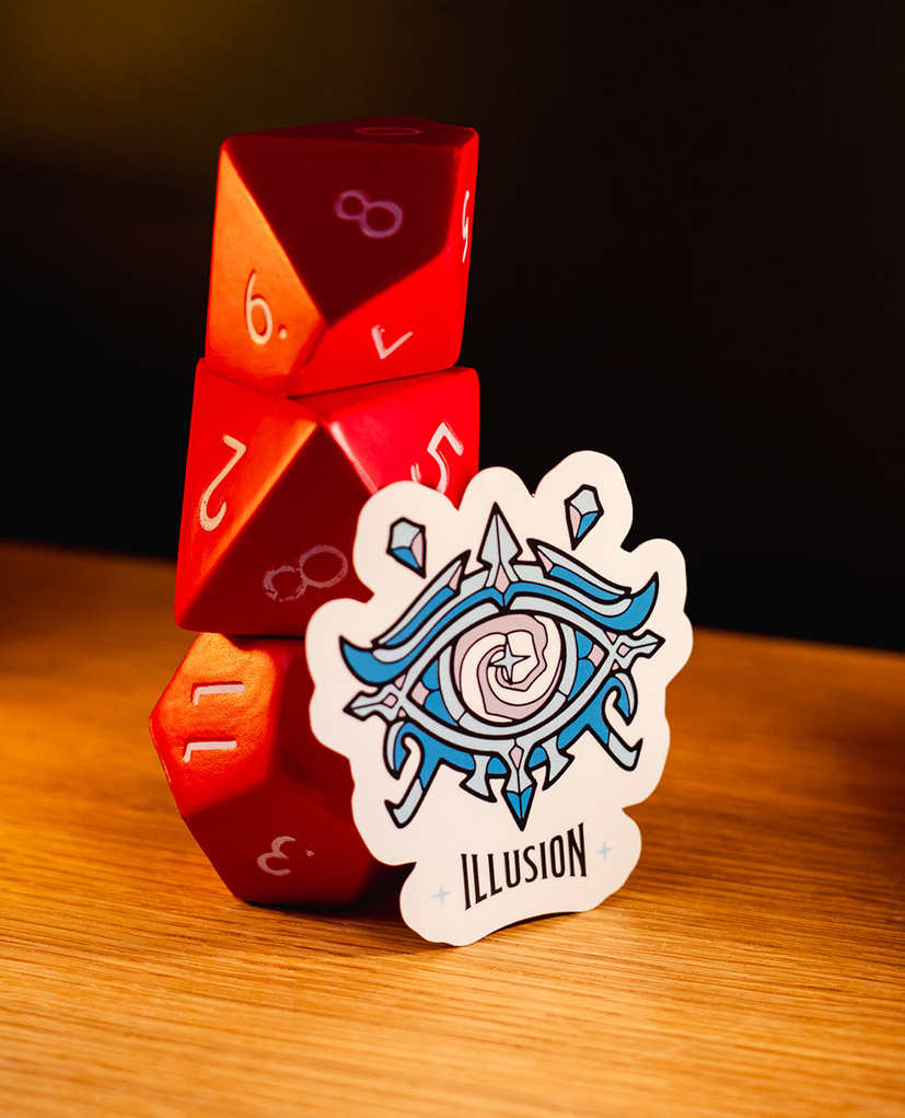 Sticker magie - ILLUSION - 8.5cm