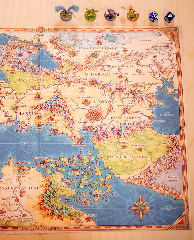 Carte de Pangée - Tissu, A2