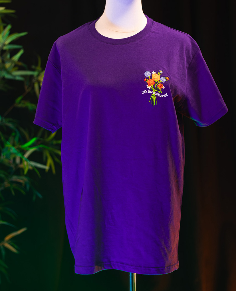 T-Shirt 20 au naturel - Violet