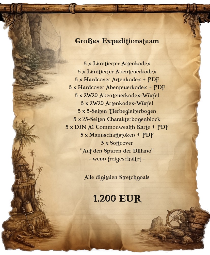 Großes Expeditionsteam