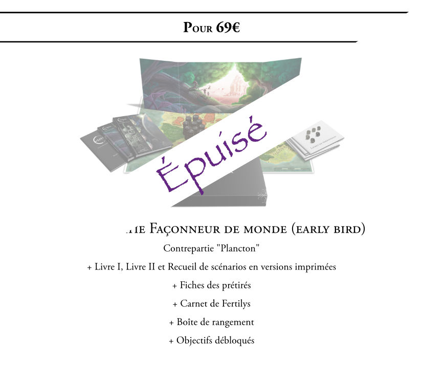 Façonneur de monde - early bird pendant 96h