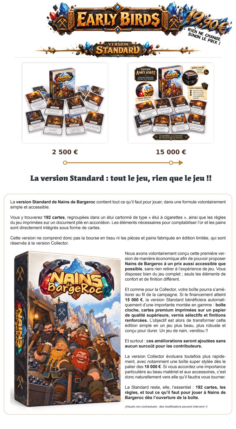 EARLY BIRDS  ! Nains de Bargeroc - Version standard
