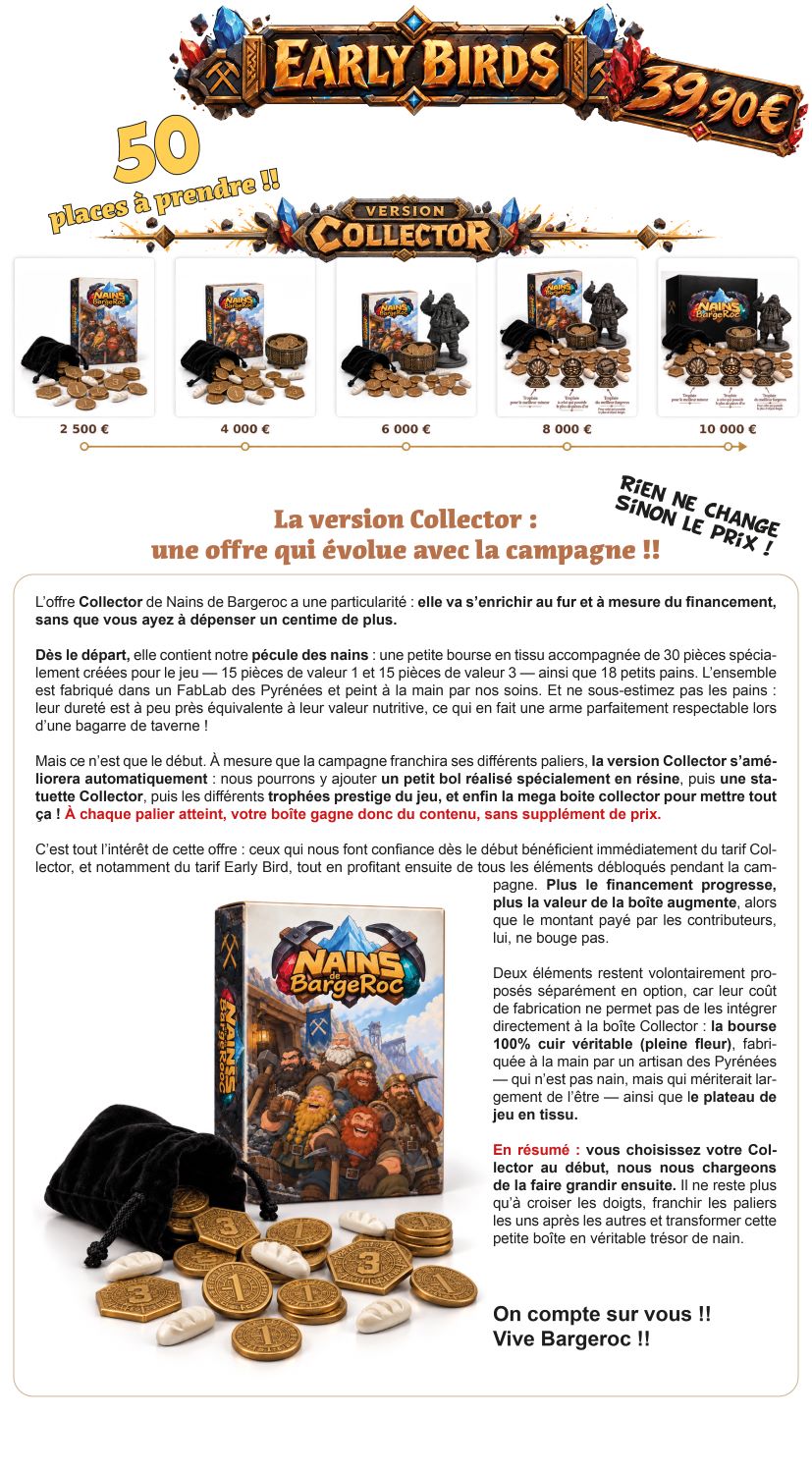 EARLY BIRDS - Nains de Bargeroc - Version collector