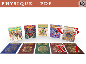 Late pledge : Offre boutique : Runequest 5 suppléments X3 + Collector X1