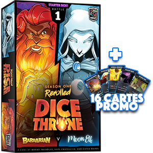 Boîte Duo Dice Throne VF - Barbare contre Elfe Lunaire + Cartes Promo