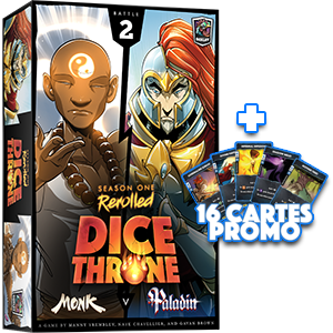 Boîte Duo Dice Throne VF - Moine contre Paladin + Cartes Promo