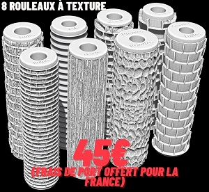 8 rouleaux à textures