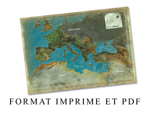 Carte empire romain tissu
