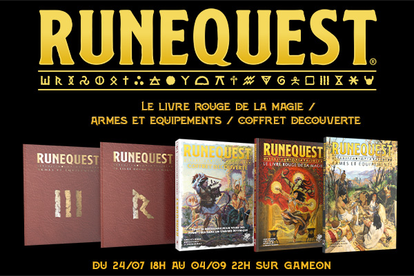 Runequest : Le livre rouge de la magie & Armes et équipements & Coffret découverte