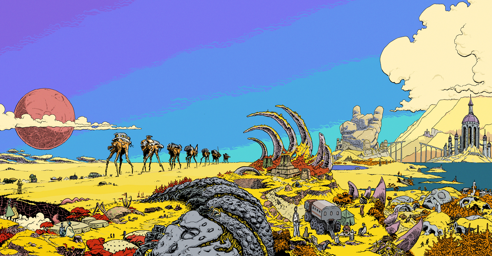 background Late Pledge - Ultraviolet Grasslands and the Black city
