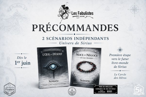 2 Scénarios dans l'univers de Sirius - Dans l'ombre du Cercle des Héros