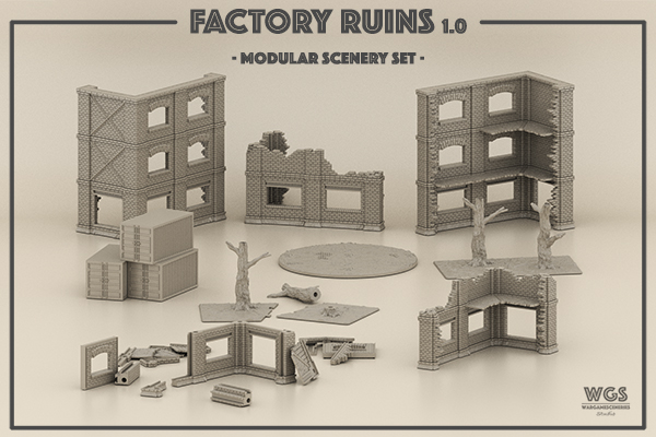 Factory Ruins Modular Scenery
