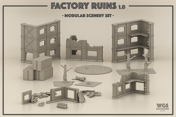 Couverture de Factory Ruins Modular Scenery