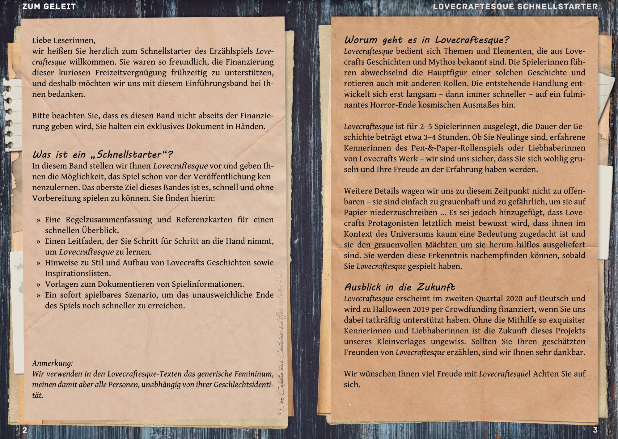 Lovecraftesque Inhalt in Farbe